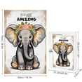 thumbnail image 2 of Elephant with Inspiring Positive Quotes Wood Wall Art Wood Decorative for Home Desk Shelf Wall Decor 1000 Piece Jigsaw Puzzle for Adults 20"x30", 2 of 8