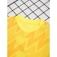 thumbnail image 5 of Zaldita Kids Boys Football Uniform Soccer Jersey V Neck Short Sleeve T Shirt Tops with Drawstring Yellow L, 5 of 7