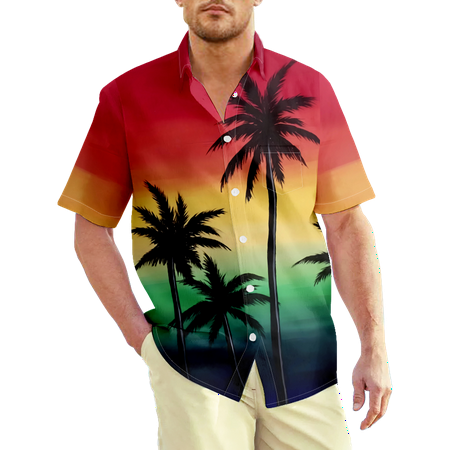 

Sea Turtle Print Short-sleeved Shirt Hawaiian Shirt Summer Holiday Shirt(#6 Size-Child 130)