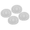 thumbnail image 1 of Posavasos de diatomita absorbente de 4 pulgadas de Uxcell, bandeja de goteo instantánea para interiores, gris claro 4 piezas, 1 of 1