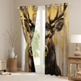 thumbnail image 3 of Homewish Safari Deer Black Out Curtains for Female Men Adults,Woodland Animal Curtains Pack of 2 (42x63 Each),Graffiti Splash Bedroom Curtains,Ultra Soft Home Decor, 3 of 6