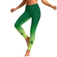 thumbnail image 2 of Vekome Green Leggings for Women Plus Size St Patricks Day High Waisted Yoga Pants Seamless Gradient Lightweight Running Tights L, 2 of 8