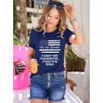 thumbnail image 3 of XCHQRTI Women's Merica Shirt American Flag Tee Short Sleeve 4th of July Patriotic Shirts, 3 of 7