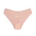 thumbnail image 2 of Lunuaoe Women's Sexy Full Lace Panties, Solid Color Hip Covering Briefs, Sheer Floral Breathable Underwear, 2 of 6