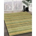 thumbnail image 2 of Ahgly Company Indoor Square Abstract Metallic Gold Abstract Area Rugs, 7' Square, 2 of 6
