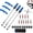 Blue, variant on 28PCS Tire Change Tool Set w/ 3 Blue Spoons, Pry Bars for ATV, Motorcycle & Mower