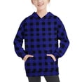 thumbnail image 2 of RXIRUCGD Chandail à Capuchon Surdimensionné à Col Rond pour Enfants, Mode, Manches Longues, Chandail à Enfiler, Hauts 4-14 Ans pour Filles et Garçons, Bleu, Taille : 5 Ans, 2 of 7