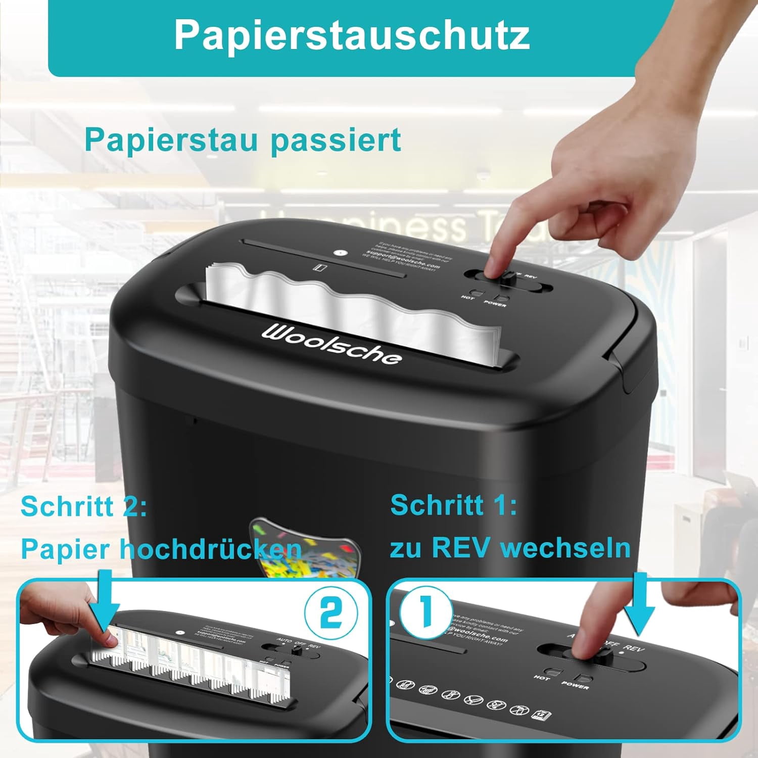 12‑Sheet Cross Cut Paper Shredder, Shreds Credit Cards, CDs & Paper Clips, 25L Bin for Home & Office Use