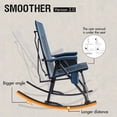 thumbnail image 7 of PORTAL Oversized Rocking Camping Chair, Portable Outdoor Rocker with High Back Hard Armrests, Supports 400 lbs,Blue, 7 of 7