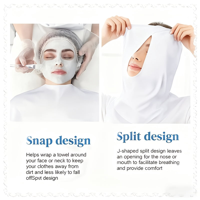12Pcs U Shaped Spa Facial Towels Set, Soft Microfiber Face Wrap Towels with Split, Absorbent Spa Towels for Salon Facial Care Steam Treatment Massage