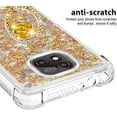 thumbnail image 4 of case for Motorola Moto G Power 2021 Case,Creativity Clear Quicksand Glitter Flowing Liquid Floating Soft TPU Case w/Stand Bling Diamond Sparkle Phone Cover for Motorola Moto G Power 2021  Gold, 4 of 14