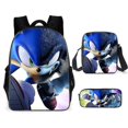 thumbnail image 1 of Sonic Primary School Bag Three-piece Set Cartoon Backpack Anime Shoulder Bag Pencil Case High-grade Ultra-high-grade Advanced Customization, 1 of 5