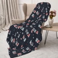 thumbnail image 3 of Rateoe USA Pattern Flannel Throw Blanket, Ultra-soft Blanket for Bed, Couch, Car, Hypoallergenic Anti-pilling blanket-50"x40"(Vertical), 3 of 6