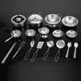 thumbnail image 3 of Kitchen Toys, Girl's Cookware, Silver Cooking Toys Set Toys, For Children Kids, 3 of 8