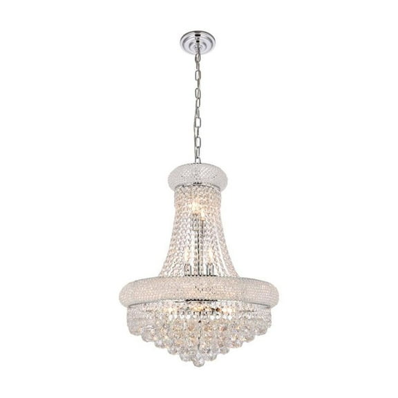 1800 Primo Collection Hanging Fixture D20in H26in Lt:14 Chrome Finish (Royal Cut Crystals)