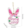 thumbnail image 3 of HongHeng 1Pc Easter Door Decorations Happy Easter Egg Hunt Wooden Hanger Easter Egg Bunny Hanging Decoration for Easter Decor Supplies, 3 of 6