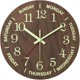 thumbnail image 1 of Reloj de madera que brilla en la oscuridad, reloj silencioso de 12 pulgadas que funciona con pilas, números y manecillas luminosas que absorben la energía, 1 of 5