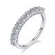 thumbnail image 1 of Anillo de diamantes en hilera de moissanita para mujer, chapado en plata 925, oro de 18 quilates, anillo sencillo personalizado, 1 of 6