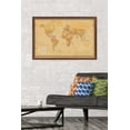 thumbnail image 2 of Antique World Map 2024 Wall Poster, 22.375" x 34" Framed, 2 of 5