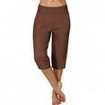 thumbnail image 4 of ShiShine Women's Capri Pants Wide Leg High Waist Yoga Leggings Pants with Pockets, 4 of 8