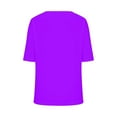 thumbnail image 6 of SDNall Summer Tops for Women 2024 Fashion Tees Casual V-Neck Loose Cute T Shirt 1/2 Sleeve Ladies Top (Purple,Sizes:S-3XL), 6 of 9