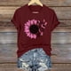 thumbnail image 3 of Blusas de Manga Corta para las Mujeres Divertida Impresión Cuello Redondo Camiseta Vintage, Blusas de Primavera para las Mujeres, 3 of 4
