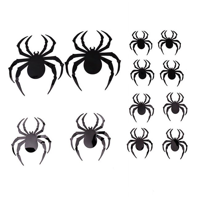 Pegatinas de pared de araña tridimensionales 3D, puertas y puertas de fiestas Sincero Electrónica