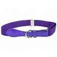 thumbnail image 1 of Kids Elastic Adjustable Belt with Leather Closure - Purple, 1 of 4