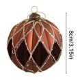 thumbnail image 3 of STPToys Christmas Decoration Electroplated Plastic Hanging Ball Ornament 8CM Coffee With Glitter Powder Faceted Geometric Design For Xmas Tree Home Holiday Decor, 3 of 6