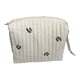 thumbnail image 3 of Bolsa organizadora bonita de algodón acolchado, bolsa de pañales pequeña para bebé, bolsa de cosméticos portátil, bolso de mamá para cochecito para , Cereza, 3 of 10