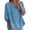 Blackish Green, variant on Women Casual Solid Color Pleated Cotton Linen Top Seven Quarter Sleeve