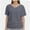Deep Gray, variant on Womens Short Sleeve V Neck Dolman Tops with Side Shirring Loose Fit Shirts