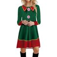 thumbnail image 3 of Disfraz de elfo de fantasía, leggings navideños para mujer, disfraz de Papá Noel, disfraz de Cosplay, disfraz de Halloween, fiesta de Navidad, bata de carnaval, 3 of 5