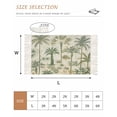 thumbnail image 2 of Palm Tree Kitchen Runner Rug 2'x4', Sage Green Tropical Nature Plant Watercolor Washable Rug with Tassels, Non Slip Woven Cotton Bathroom Rugs Hallway Carpet for Foyer Bedroom Entry Back Door Decor, 2 of 9