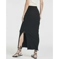 thumbnail image 3 of 3 Pack: Women's Ribbed High Waisted Maxi Skirt With Side Slit - Casual Long Pencil Skirt, 3 of 6