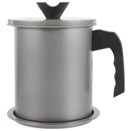 

Masteelf 2.0L Stainless Steel Oil Strainer Pot Grease Container Oil Storage Can 1.7L