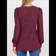 thumbnail image 4 of Blusas de Encaje de Larga para Mujer, Suéteres de Cuello en V A para Otoño 2025, Atuendos Elegantes e Informales de Invierno Vino Tinto M, 4 of 8