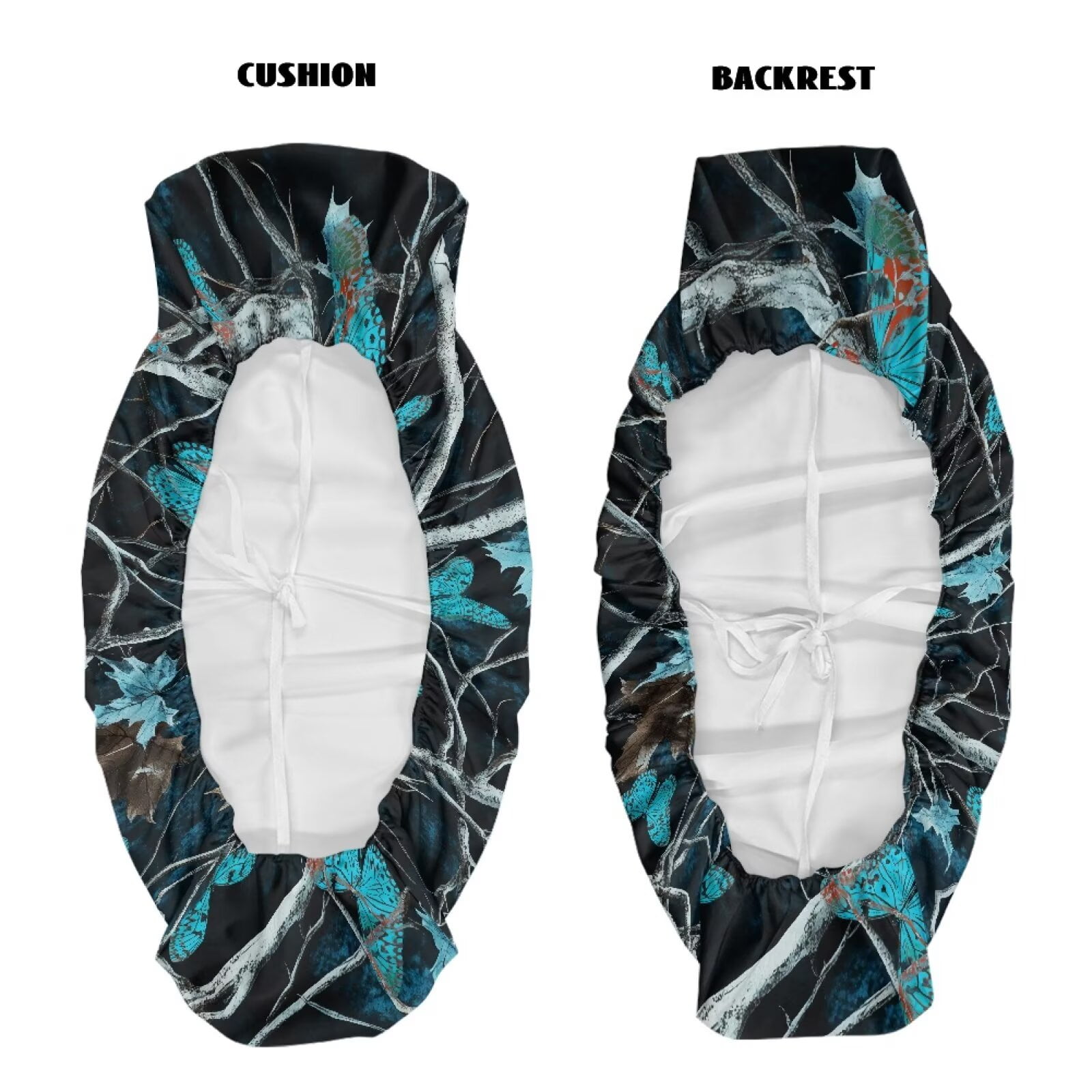 Yuyamidu Blue Butterfly Mule Bench Seat Cover Compatible with Kawasaki Mule 4010 4x4 FE 2025 2023 2022 2021 / Kawasaki Mule 4010 4x4 SE 2018 2017 2016, Camo Hunting UTV Seat Cover Accessory Part