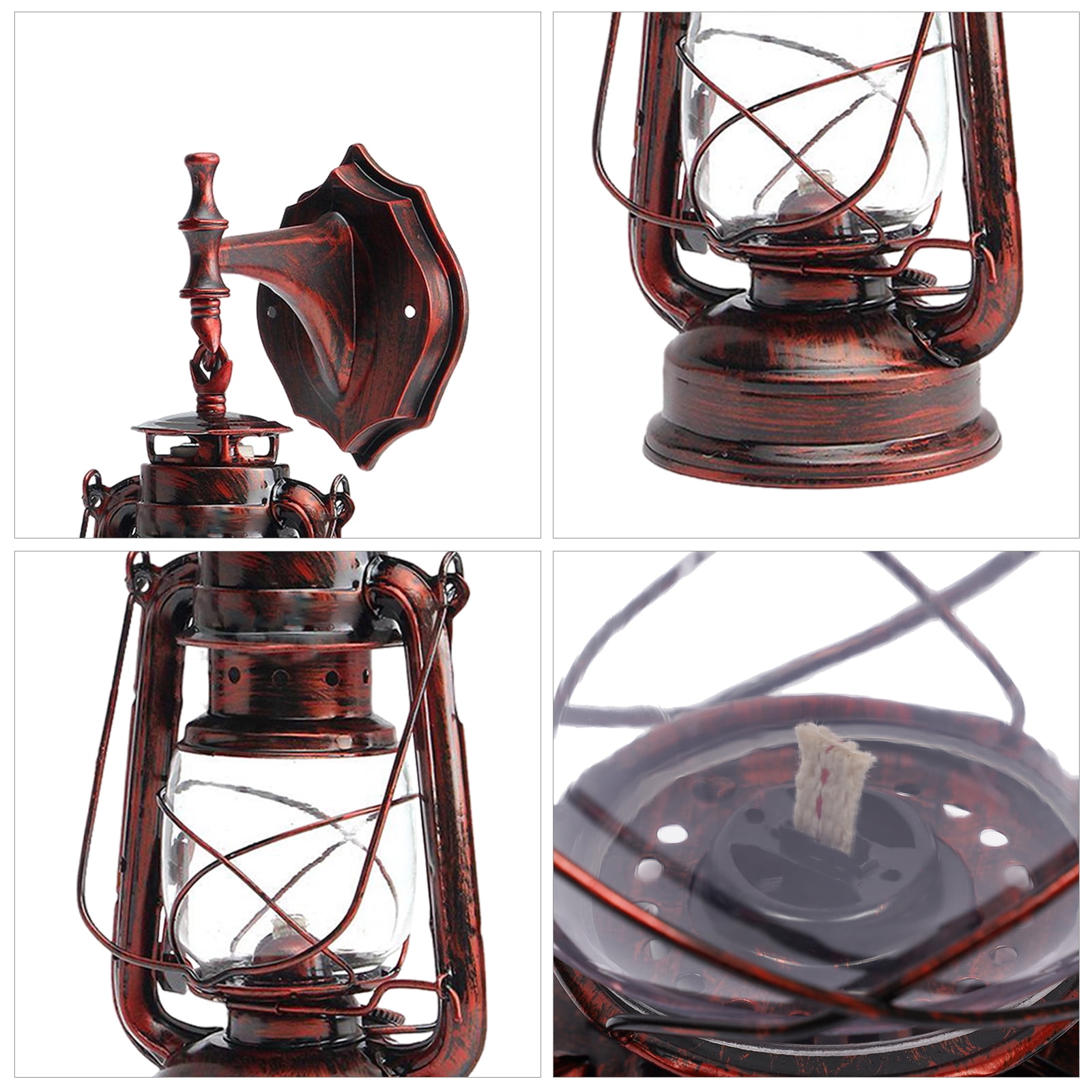 Outdoor Vintage Antique Rustic Lantern Lamp Retro Wall Sconce Light Fixture E27 for Living Room, Bedroom, Porch, Foyer, Hallway, Bar, Café, Themed Hotel, Stairwel ( Bulb Not Included)