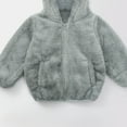 thumbnail image 5 of jsaierl Toddler Baby Girl Boy Hoodie Coat Cardigan Faux Fur Teddy Warm Fall Winter Plush Jacket Long Sleeve Outerwear, 5 of 5