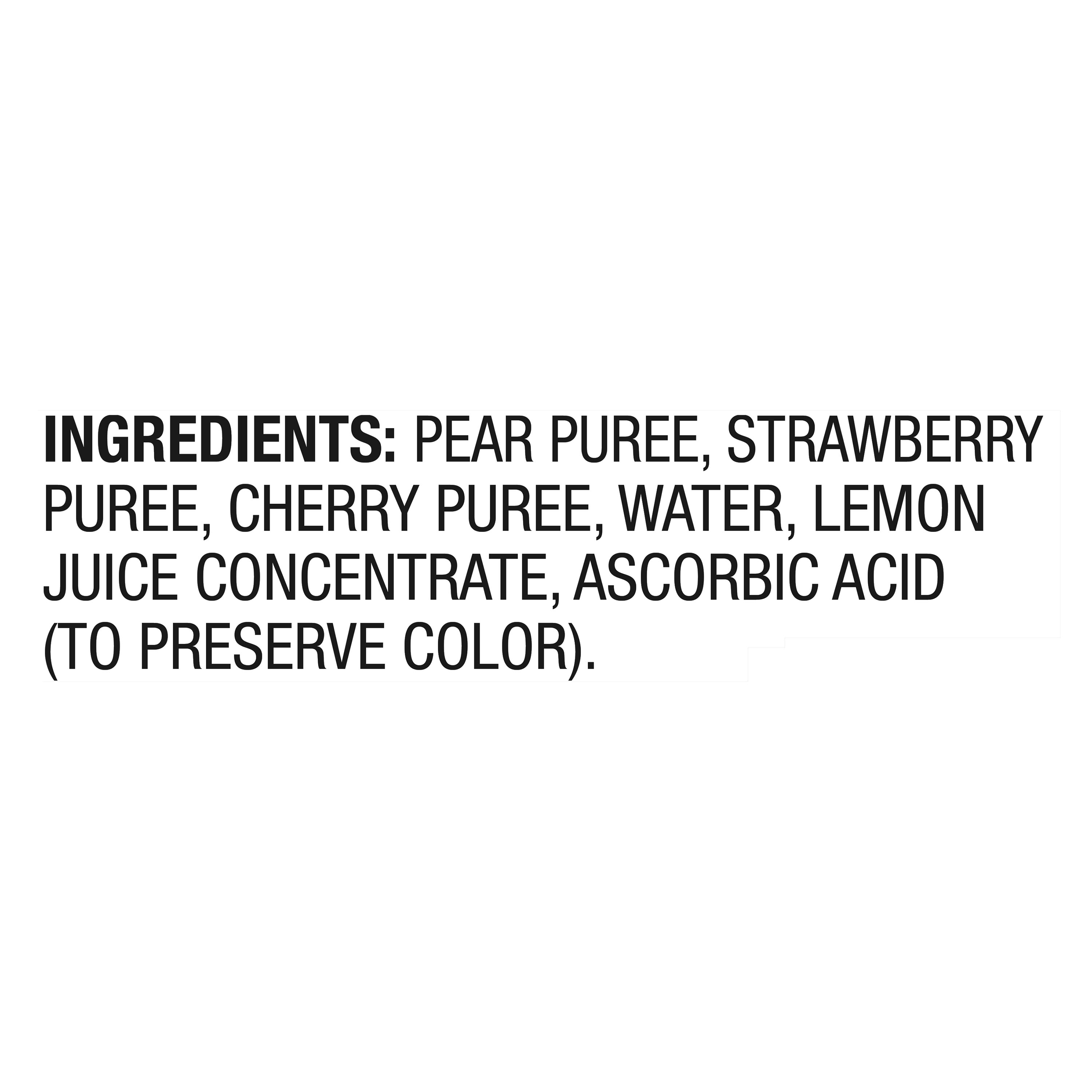 (Paquete de 3) Puré de frutas de pera, fresa y cereza Parent's Choice Etapa 2, Bolsa de 4 oz 5