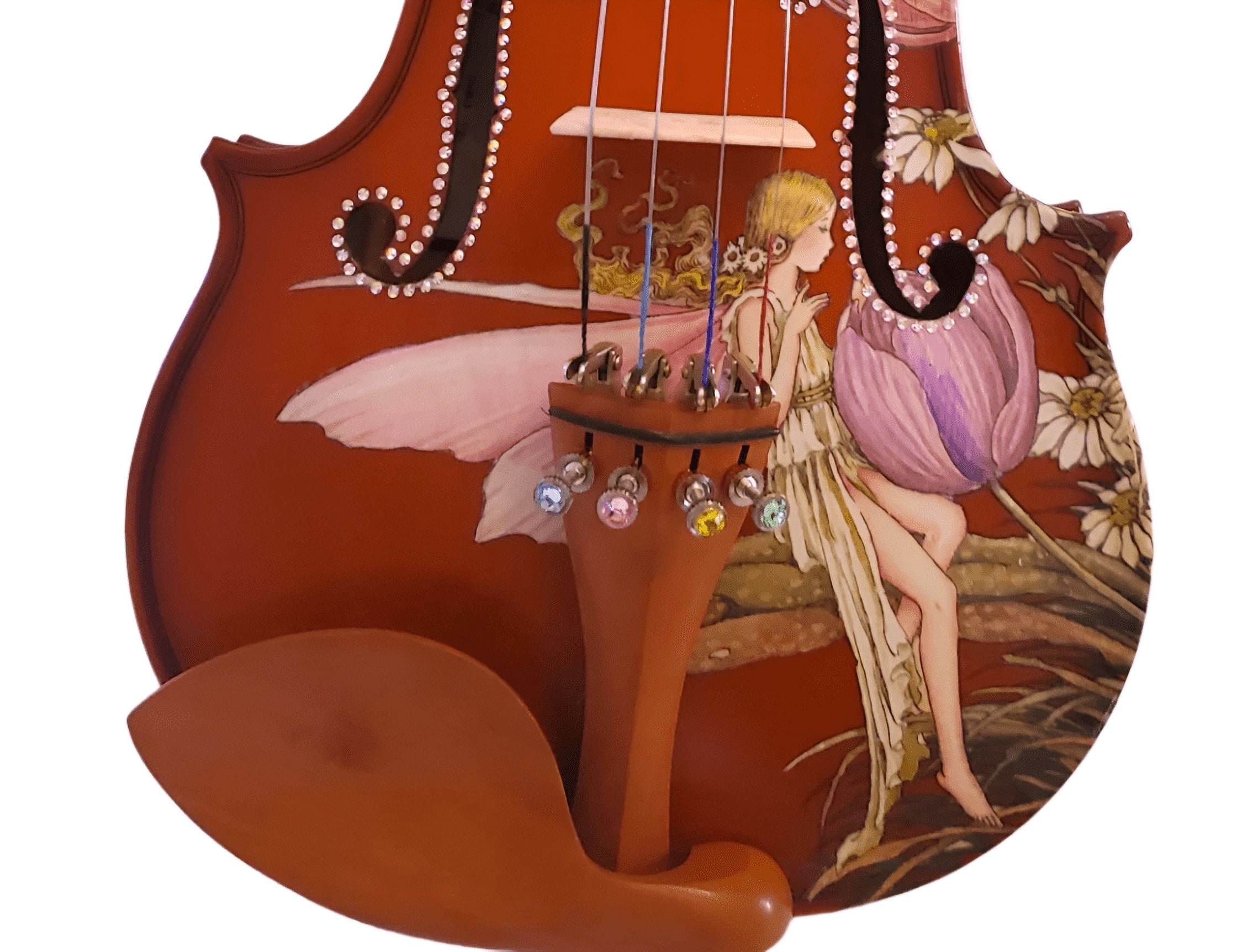 Rozanna's Violins Violin II Outfit with Pastel Crystals, Brazilwood Bow Case, and Rosin Strings