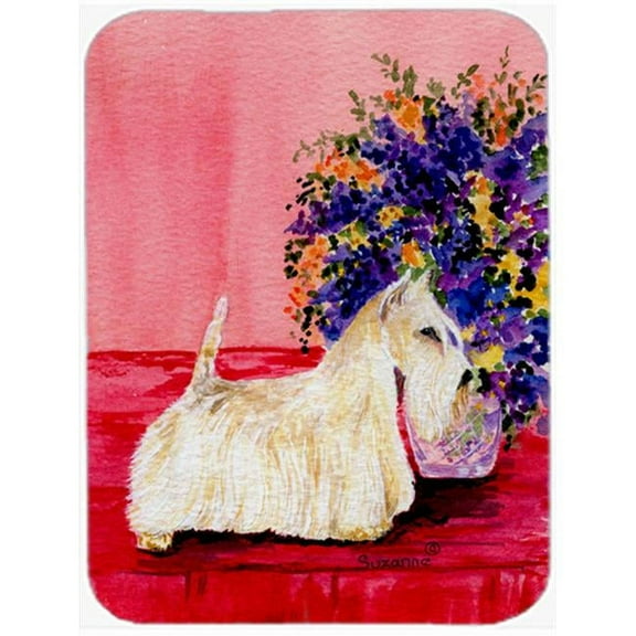 Carolines Treasures SS8306LCB Scottish Terrier Glass Cutting Board Large, 12H x 16W, multicolor