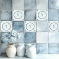 thumbnail image 6 of Mi Alma Floral Blue Peel & Stick Tiles - Vinyl Backsplash 8x8, 6 of 11
