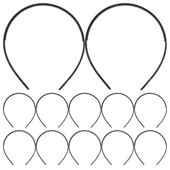 NICEXMAS Nicexmas Lightweight Black Plastic Headbands for Comfortable Wear