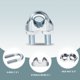 thumbnail image 4 of 12 Pcs Abrazaderas de Clip de Cable de Acero M12, Abrazaderas de Cable U-Bolt de 3/8", 4 of 6