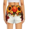 thumbnail image 4 of Goofa Thanksgiving With Autumn Printed Women 2 in 1 Running Shorts,Quick Dry Athletic Workout Shorts,High Waisted Athletic Shorts with Liner Pockets-X-Large, 4 of 9