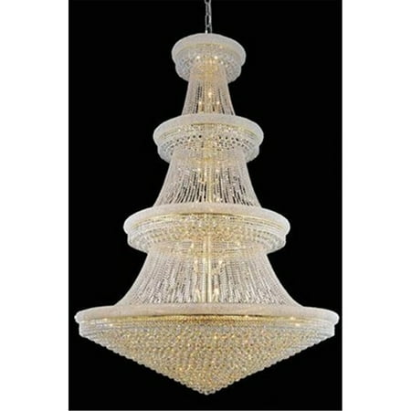 

Elegant Lighting Value Primo 66 light Gold Chandelier Clear Royal Cut Crystal-Finish:Gold