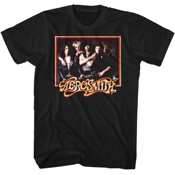 Aerosmith Squaresmith Black Adult T-Shirt