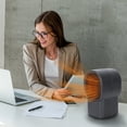 thumbnail image 4 of 500W Portable Electric Space Heater Mini Desktop Fan Heater Personal Small Space Heater for Home Office, 4 of 7